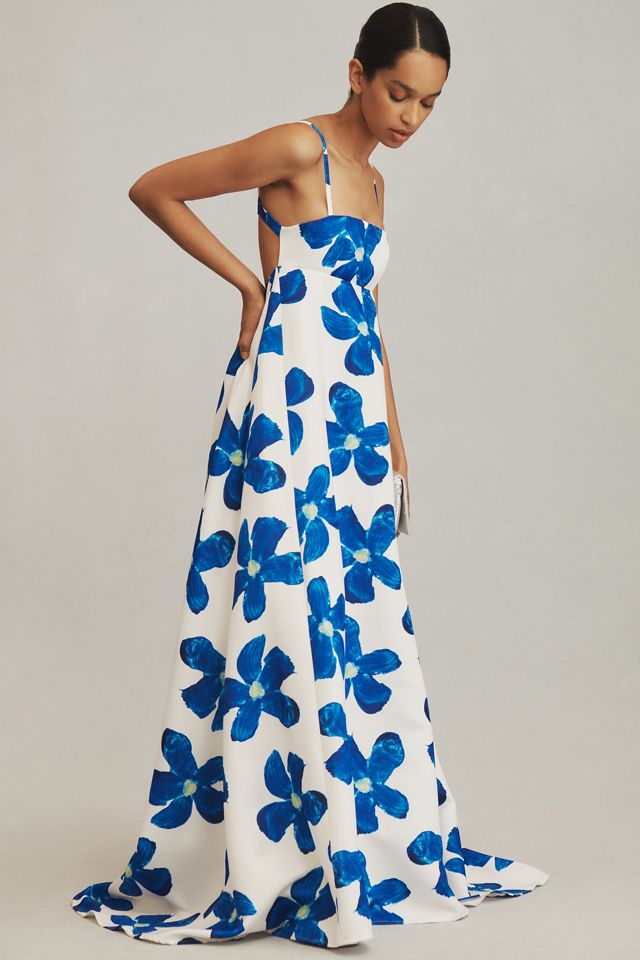 OBLI（オブリ）フラワーストライプブラウス フレンチスリーブピンクフラワーワンピース | DRESS | OBLI