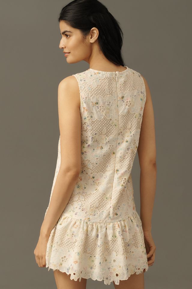 Arose Studio Ava Sleeveless Lace Shift Mini Dress #1
