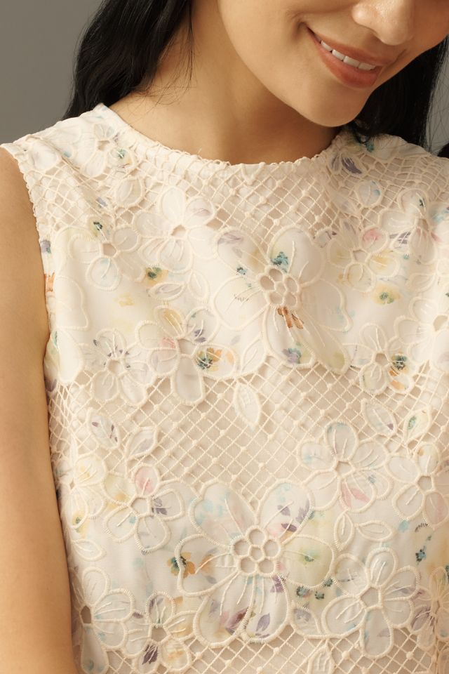 Arose Studio Ava Sleeveless Lace Shift Mini Dress #3