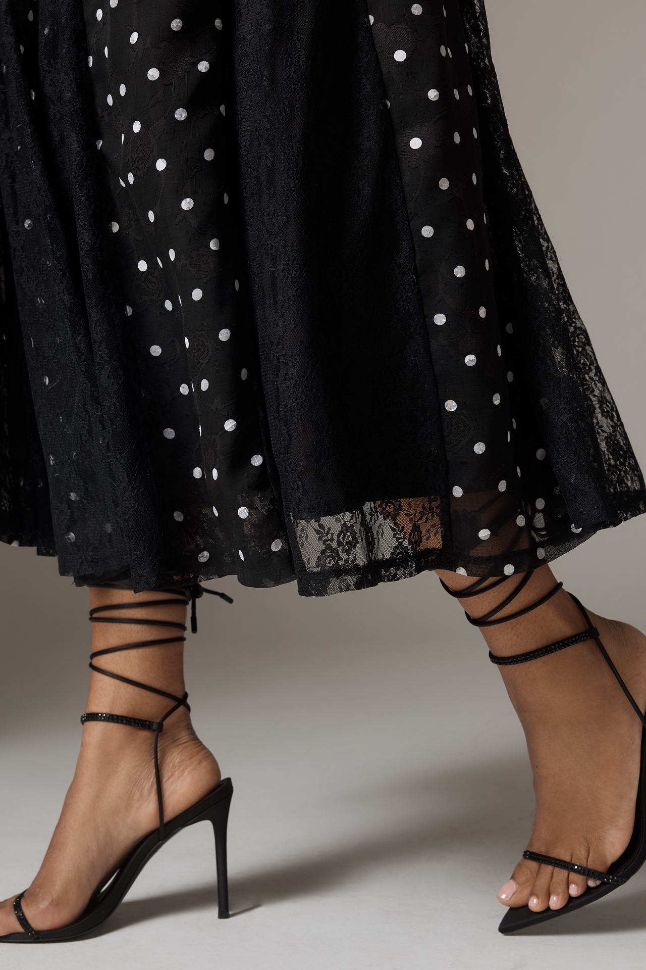 Arose Studio Brienne Square-Neck Midi Dress