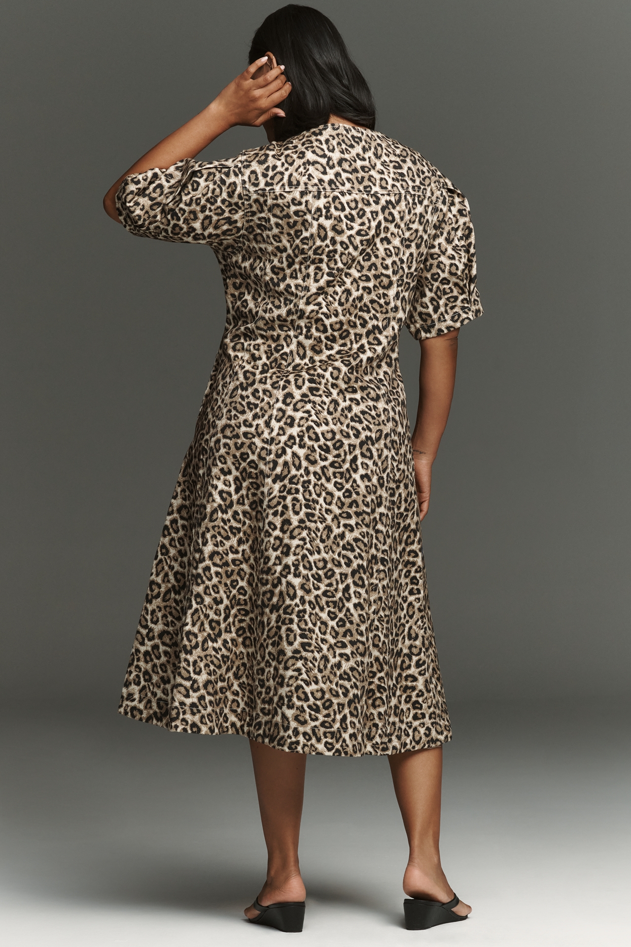 Arose Studio Cotton Jessamine Midi Shirt Dress