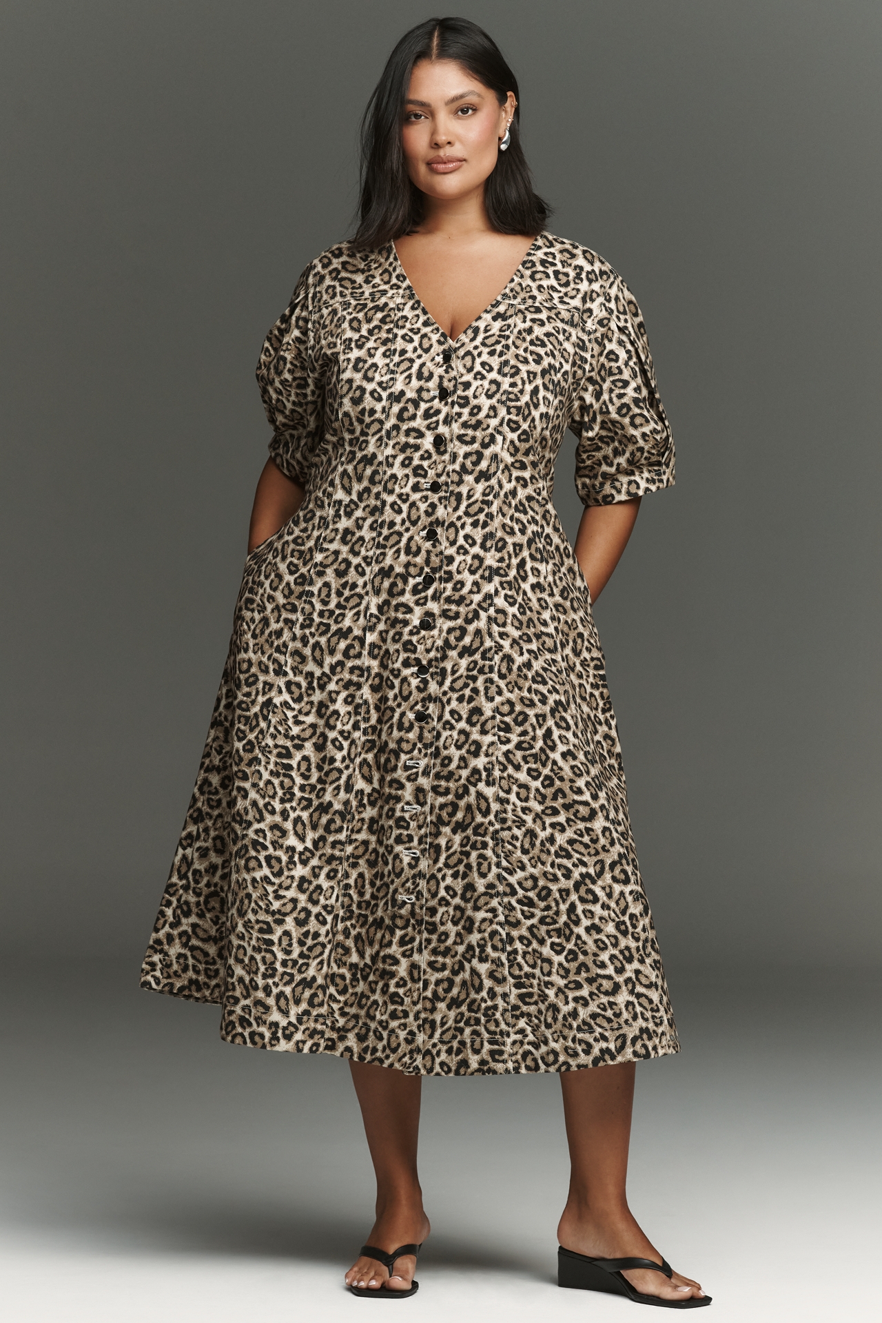 Arose Studio Cotton Jessamine Midi Shirt Dress