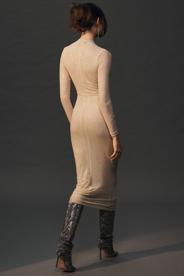 Bardot Sheer Mesh Midi Dress #3