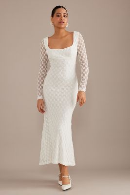 Bardot Adoni Long-Sleeve Lace Midi Dress