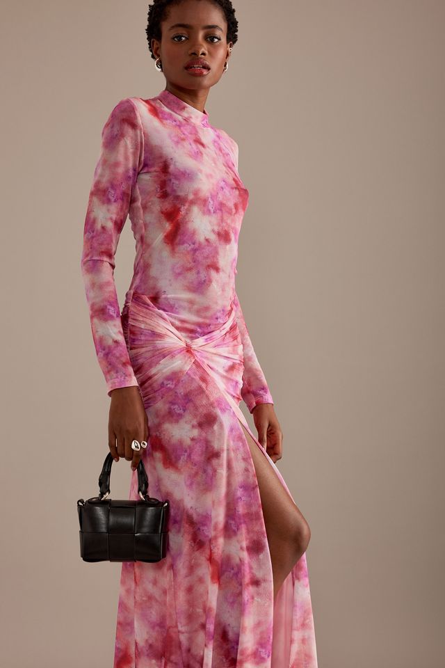 Bardot Leah Long-Sleeve Printed Mesh Maxi Dress #4