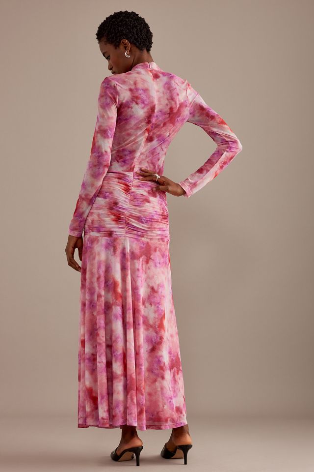 Bardot Leah Long-Sleeve Printed Mesh Maxi Dress #5