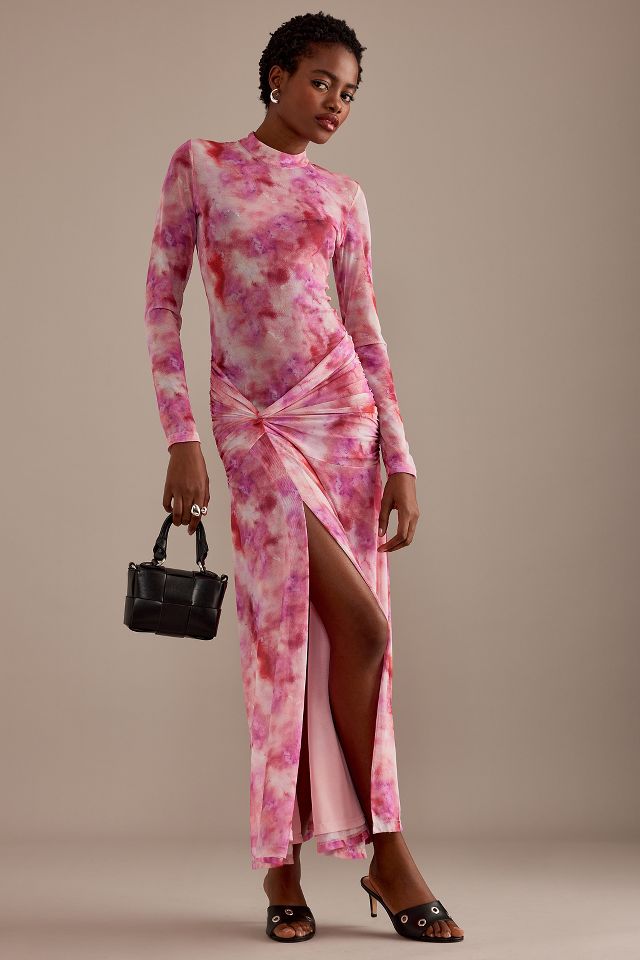 Bardot Leah Long-Sleeve Printed Mesh Maxi Dress #2