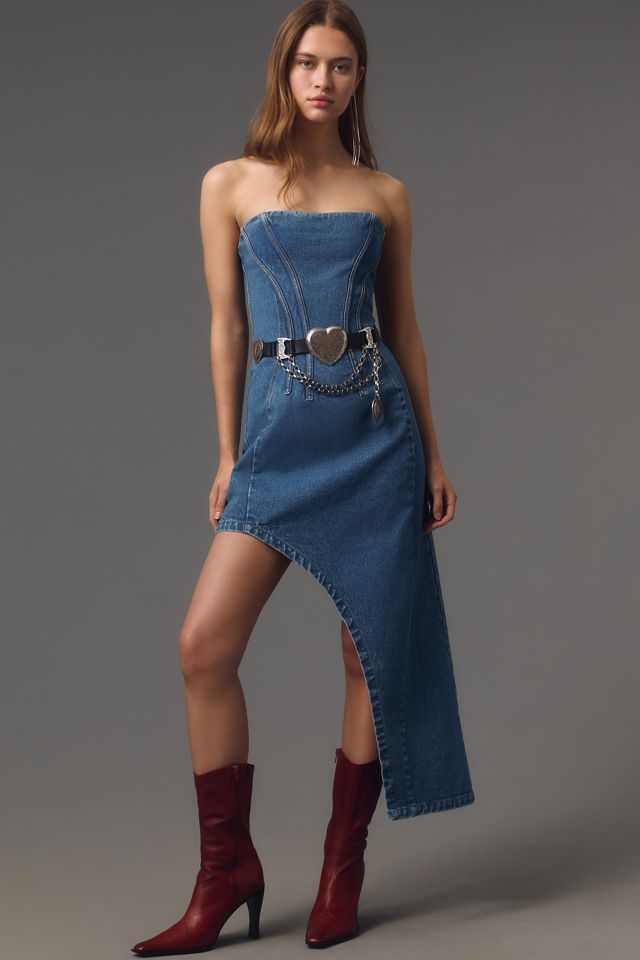 amory denim midi dress Amory Denim Midi Dress
