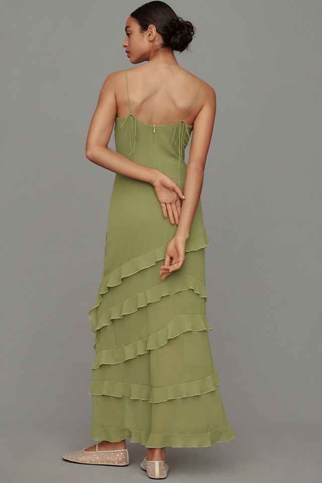 Bardot Cantara Ruffled Midi Dress | Anthropologie