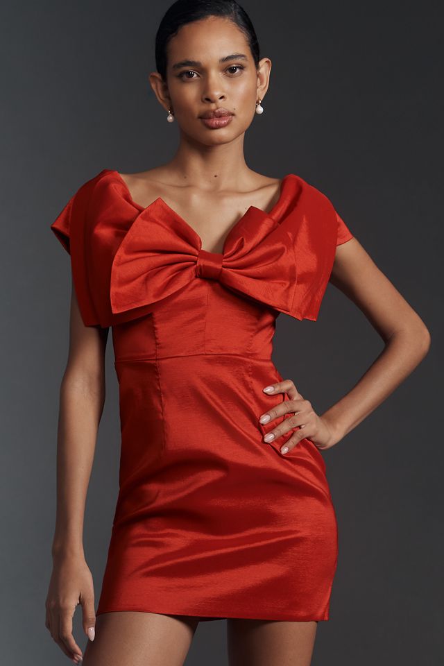 Bardot Mini Bow Dress #2