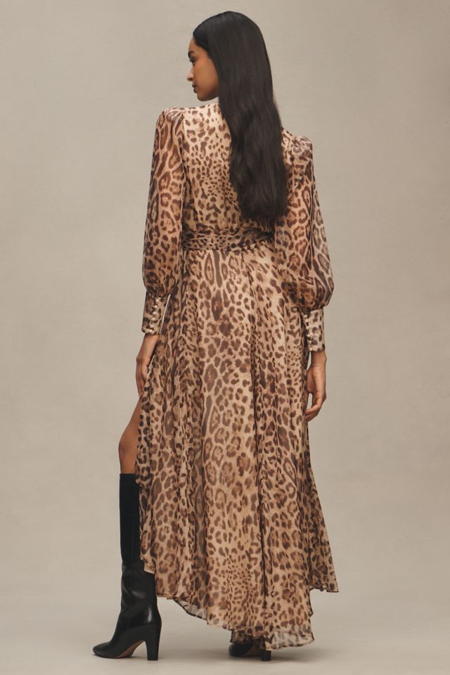 Bardot Luciana Long-Sleeve Maxi Wrap Dress #1