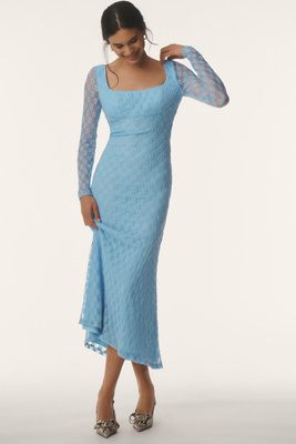 bardot adoni off-the-shoulder fitted stretch lace midi dress Bardot Adoni Off-The-Shoulder Fitted Stretch Lace Midi Dress