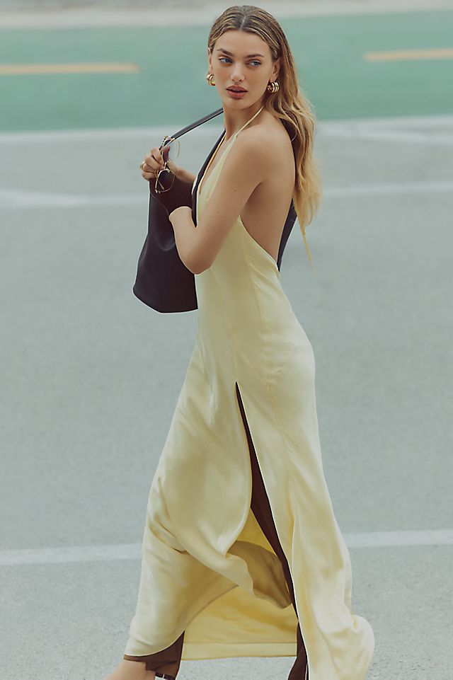 yellow bardot dress Capri Diamonte Slipdress PLT Shape looks good on you Missguided Yellow Lace Tie Bardot