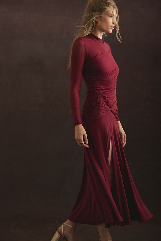 Bardot Liyana Ruched Mesh Maxi Dress #3