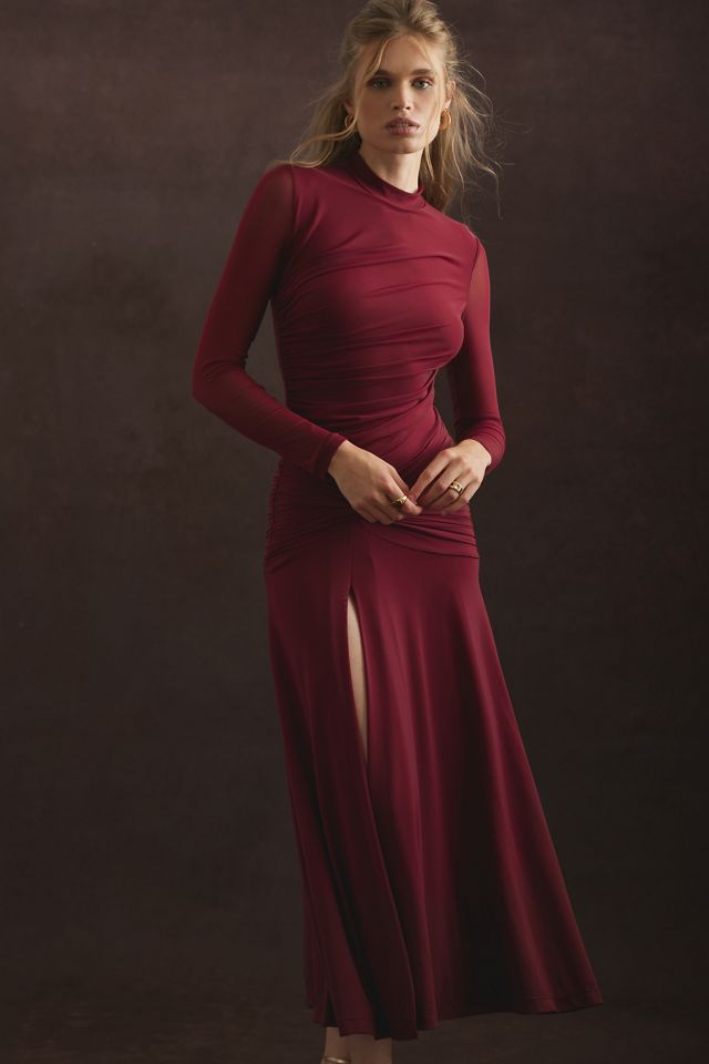 Bardot Liyana Ruched Mesh Maxi Dress #5