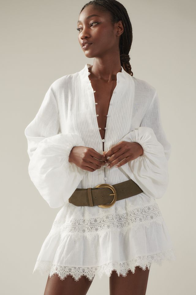 Bardot Antonia Long-Sleeve Lace Mini Dress #1