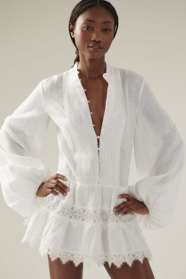 Bardot Antonia Long-Sleeve Lace Mini Dress #4