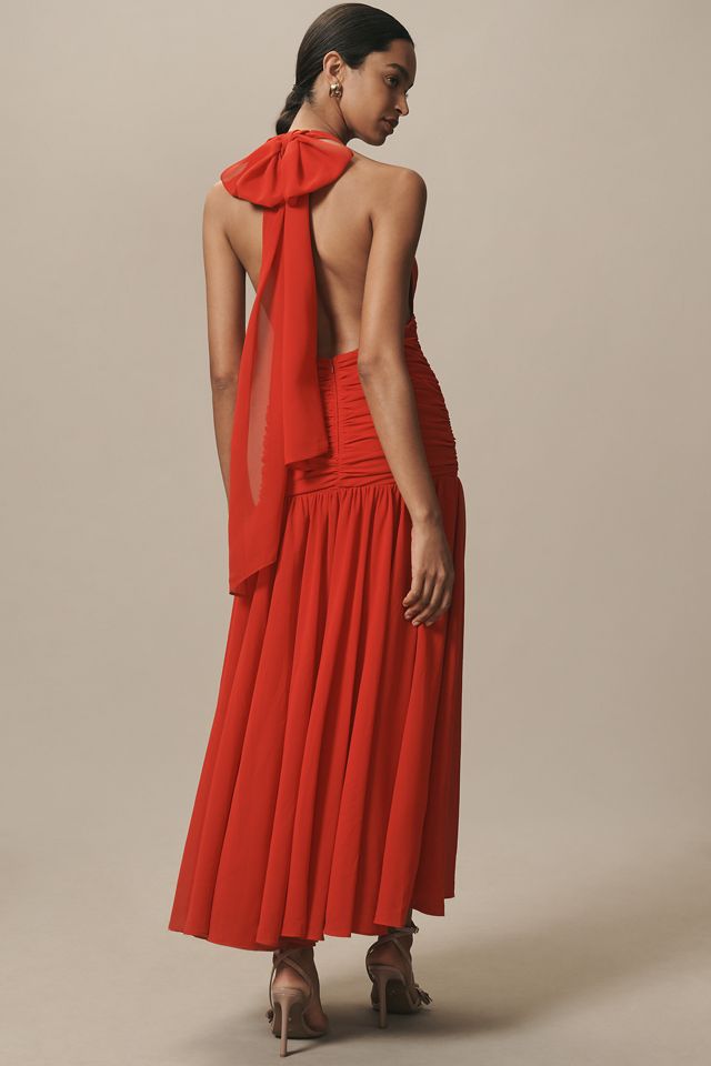 Bardot Mave Halter-Neck Ruched Maxi Dress #2