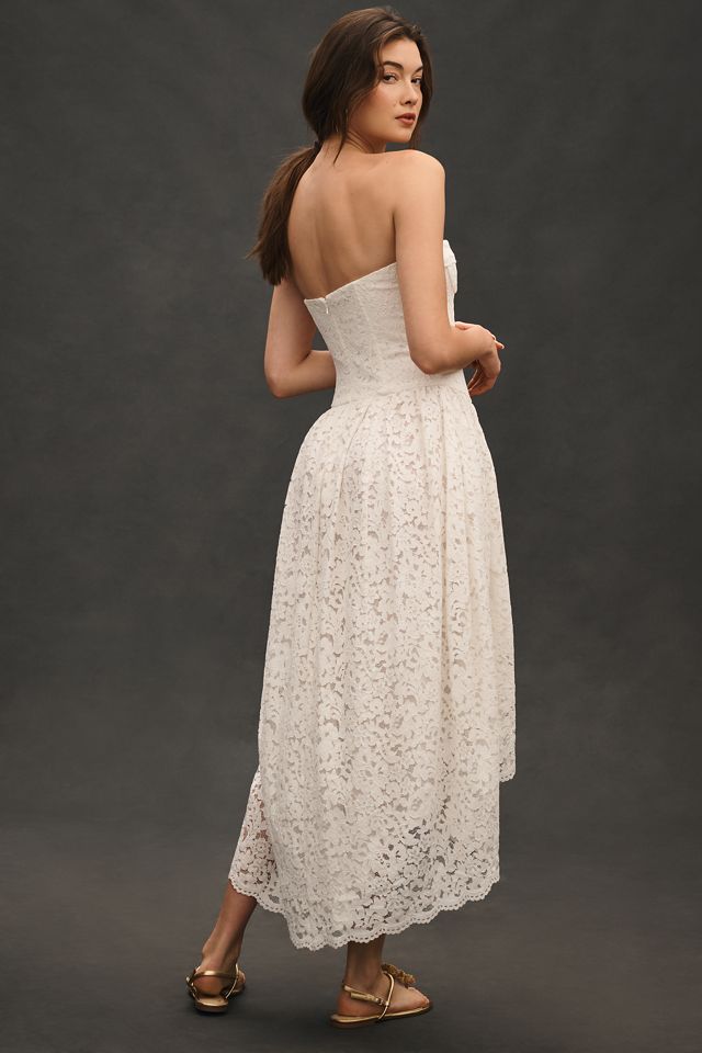 Bardot Felicidad Strapless Lace High-Low Dress #2