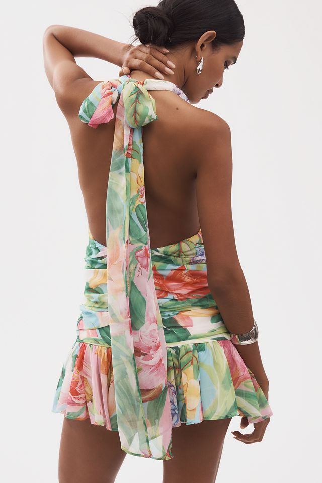 Bardot Mave Halter-Neck Ruched Mini Dress #2