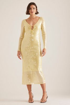 Abito Lungo Bardot Verona con Paillettes