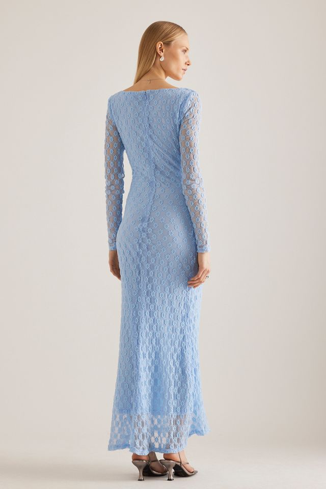 Robe mi-longue en maille Bardot Adoni #1