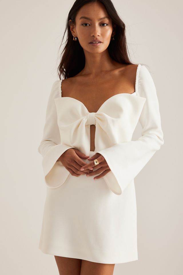 pleated white mini dress Composure Pleat Mini Dress White