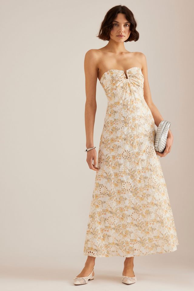chinese dress ladies Lora Broderie Maxi Dress by Bardot – Cattivo main image 1