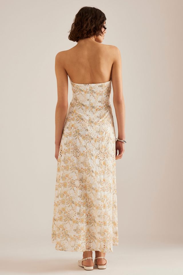 Vestido Maxi Strapless de Broderie Lora Bardot | Anthropologie ES