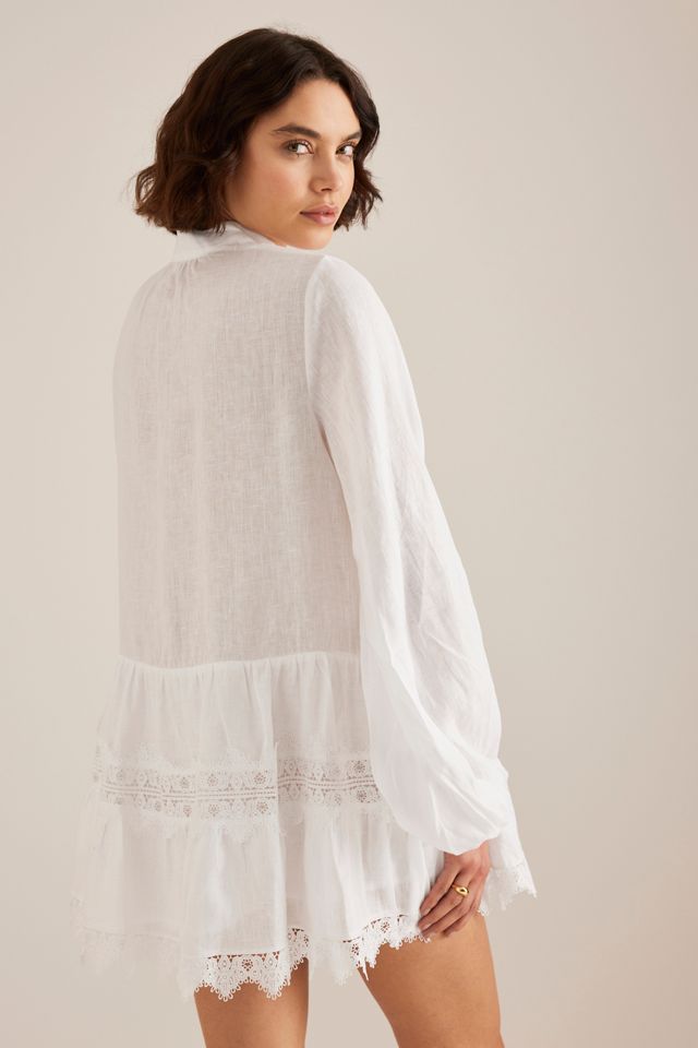 chinese dress ladies Scarlett Lace Trim Flutter Strap Mini Dress main image 1