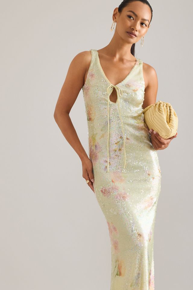 Robe mi-longue à sequins Bardot Eloda #2