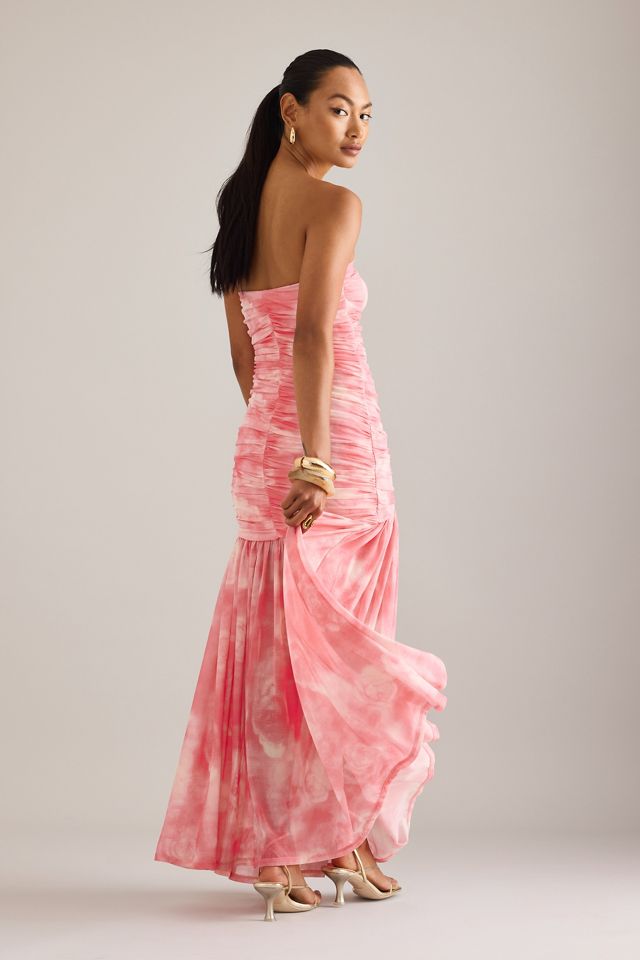 Robe Longue en Maille Bardot Solana Bustier Taille Basse #1