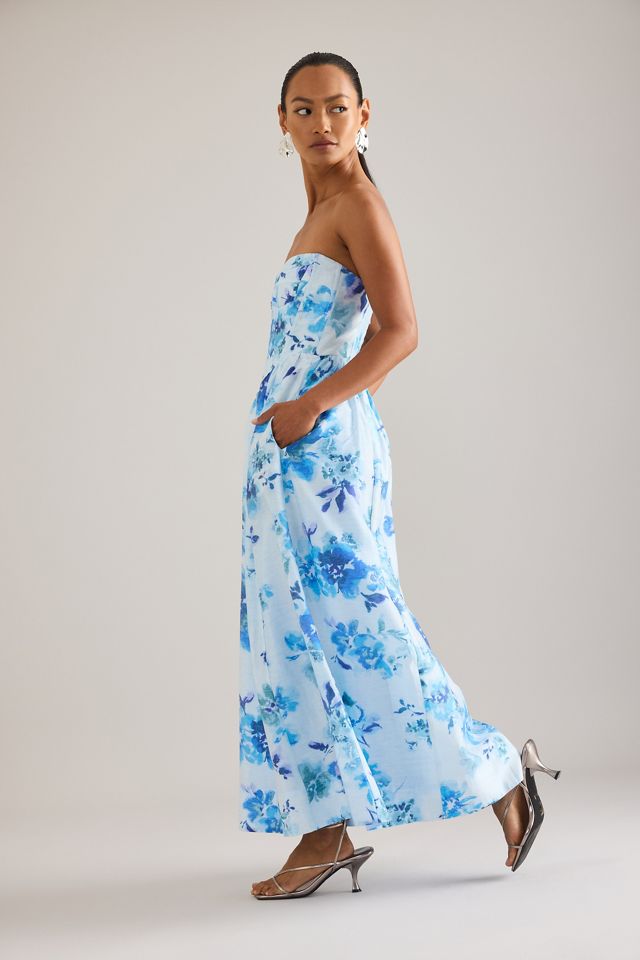 Bardot Lola Trägerloses Korsett Blumen Midikleid #4