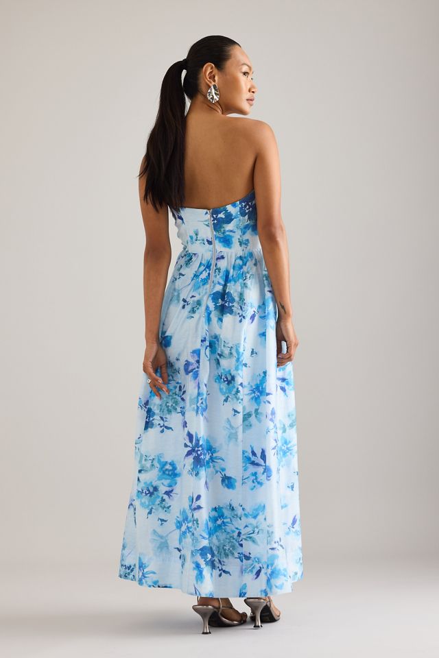 Bardot Lola Trägerloses Korsett Blumen Midikleid #1