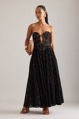 Bardot Opal Spitzen-Midikleid