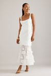 sidney deep v-neck 3d lace gown dress the population Dress The Population Sidney Dress - White main image 0