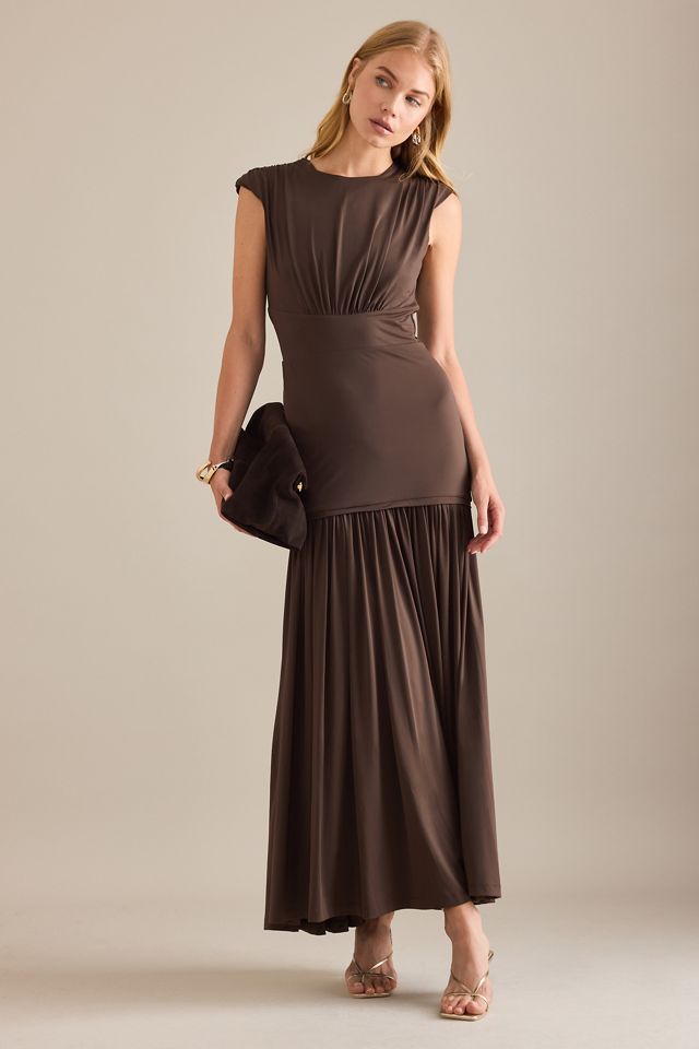 Bardot Annaise Maxi-Kleid mit hohem Kragen #2