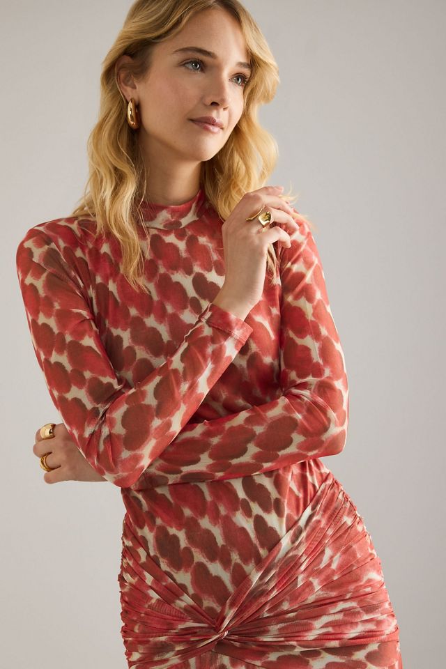 Bardot Lea Bedrucktes Mesh-Midikleid #3