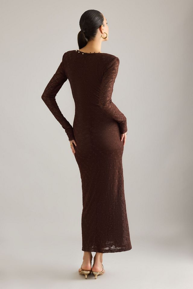 Bardot Zenia Lace Button-Trim Midi Dress #1