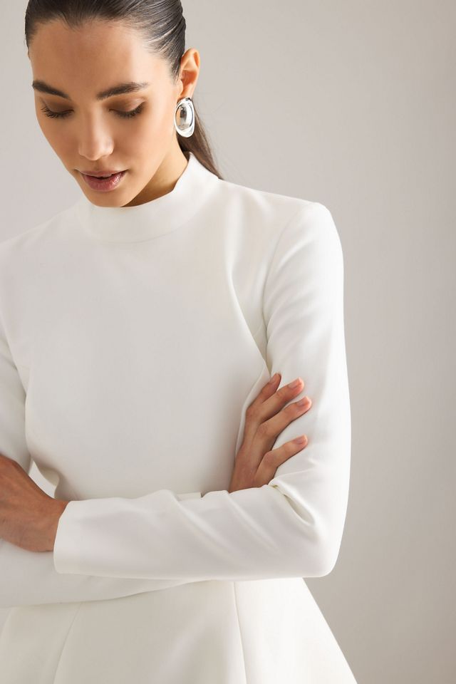 Bardot Zephyra High-Neck Long-Sleeve Mini Dress #4