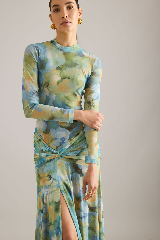 Robe midi en maille florale Lea Bardot #3
