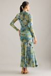 Bardot Lea Floral Mesh Midi Dress | Anthropologie UK
