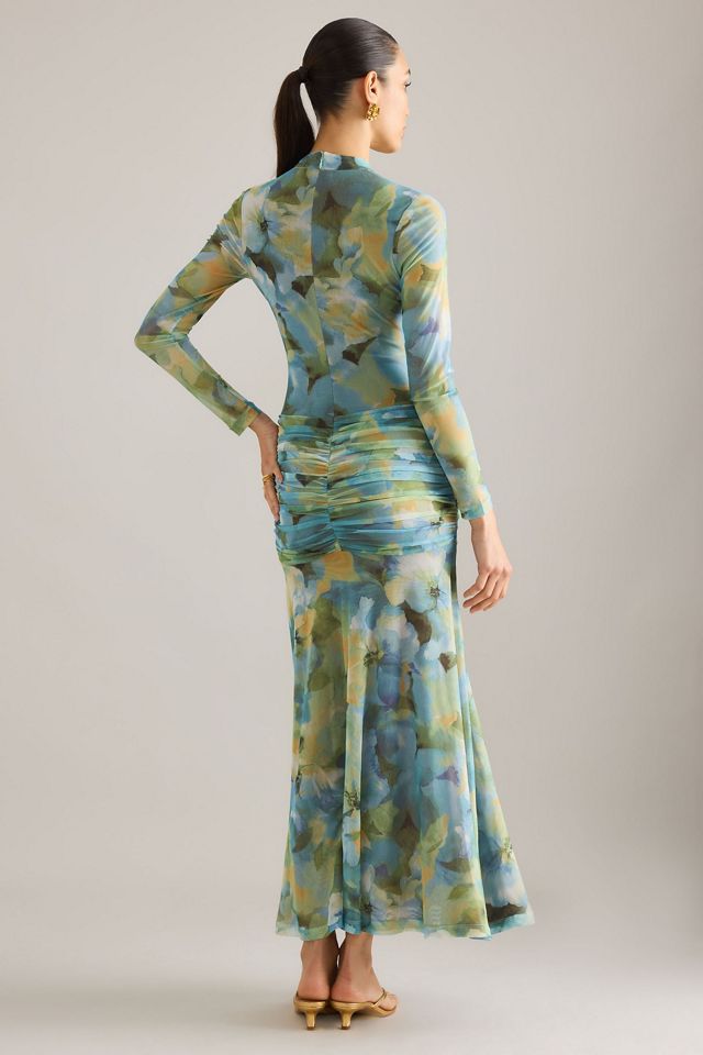 Robe midi en maille florale Lea Bardot #1