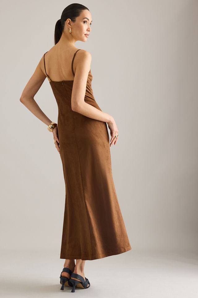 Bardot Nadira Ärmelloses Midi-Kleid aus Kunstwildleder #1