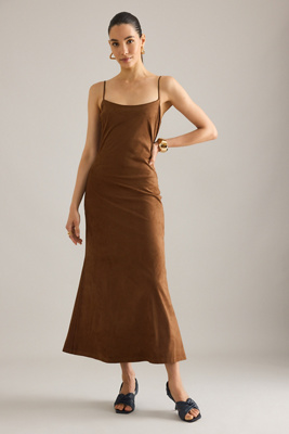 Bardot Nadira Faux-Suede Sleeveless Midi Dress
