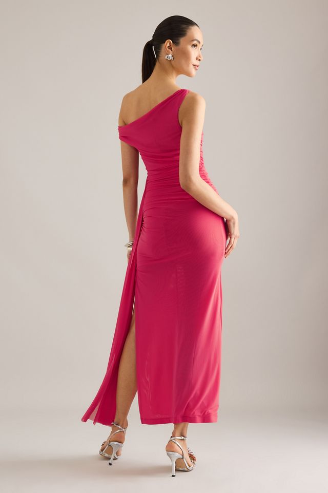 Bardot Layana Asymmetric Mesh Maxi Dress #1