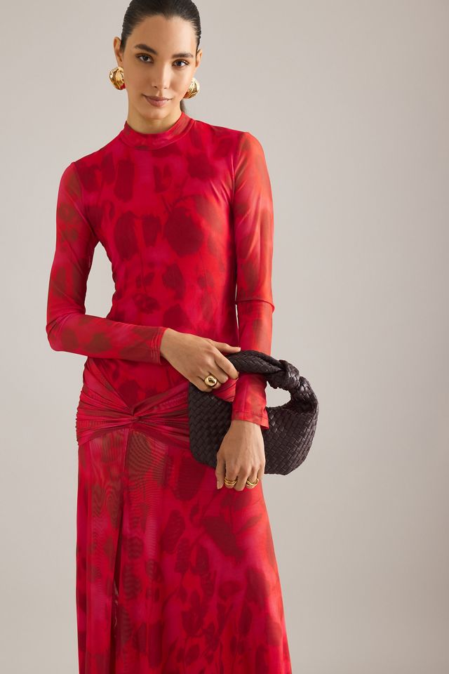 Bardot Lea Blumen-Mesh-Midikleid #4