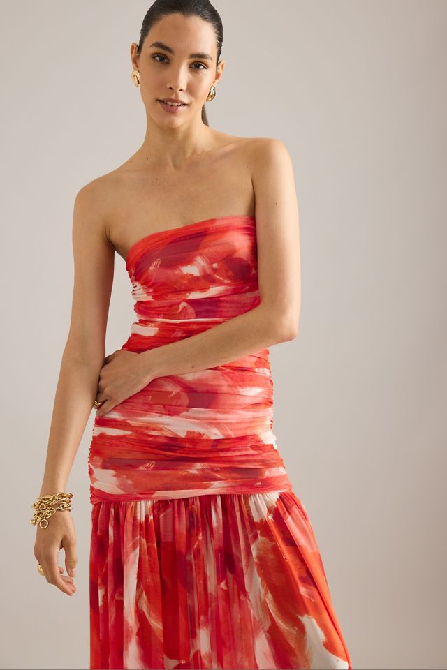 Bardot Abito Maxi in Mesh Senza Spalline a Vita Bassa Solana #3