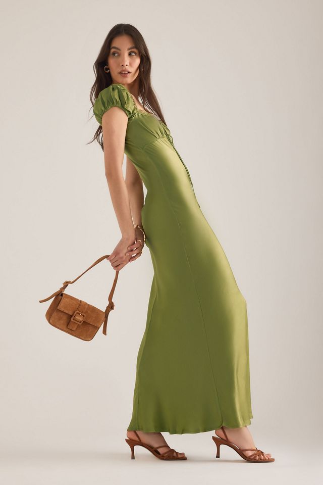 Bardot Stasia Satin Maxi Slip Dress | Anthropologie UK