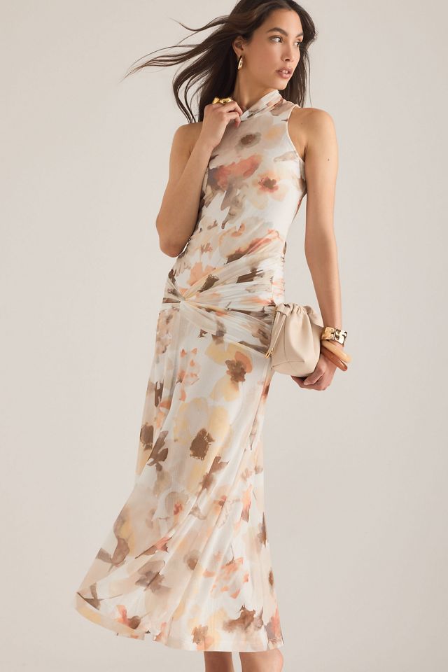 Robe midi en maille à col haut Leanna Bardot #3